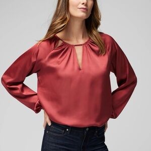 NWT WHBM long sleeve Cutout detail Blouse